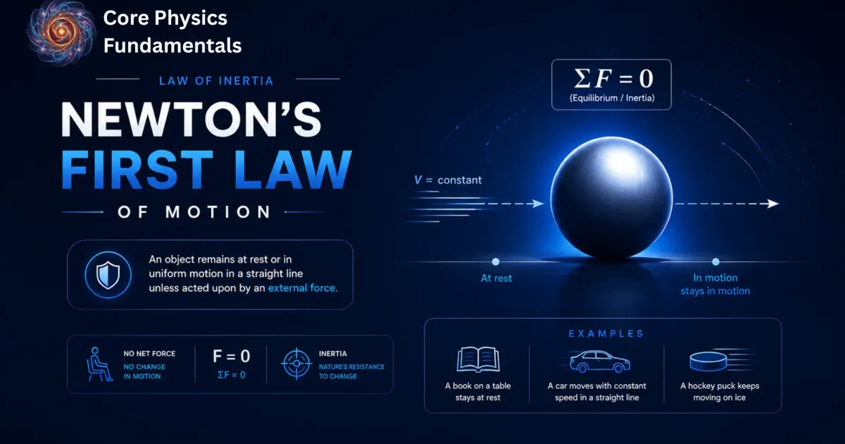 Newton's First Law of Motion – Law of Inertia Explained with Examples