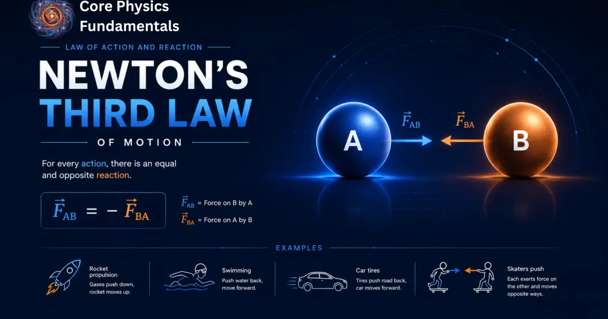 Newton's Third Law of Motion | Definition, Formula, Examples & Applications